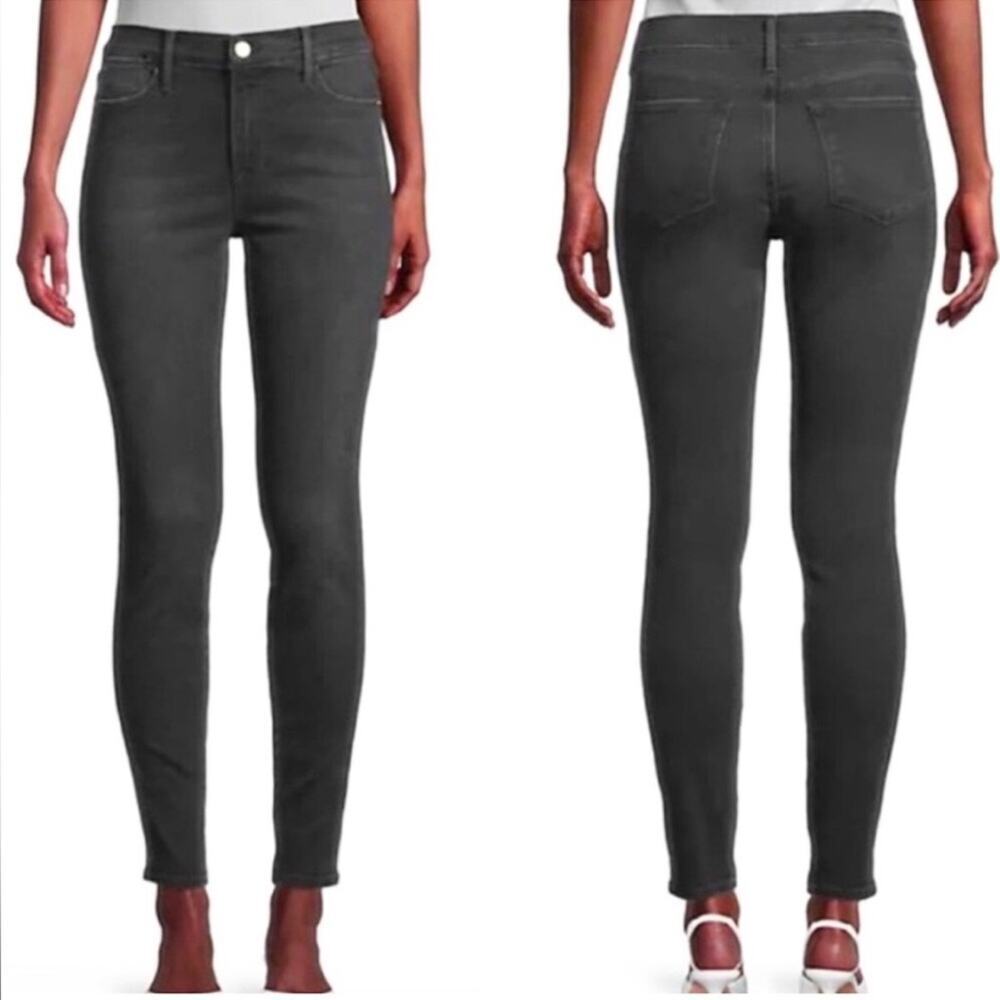 Frame‎ Denim Le High Skinny Ankle Jeans in Condor Washed Black/Gray Sz 30